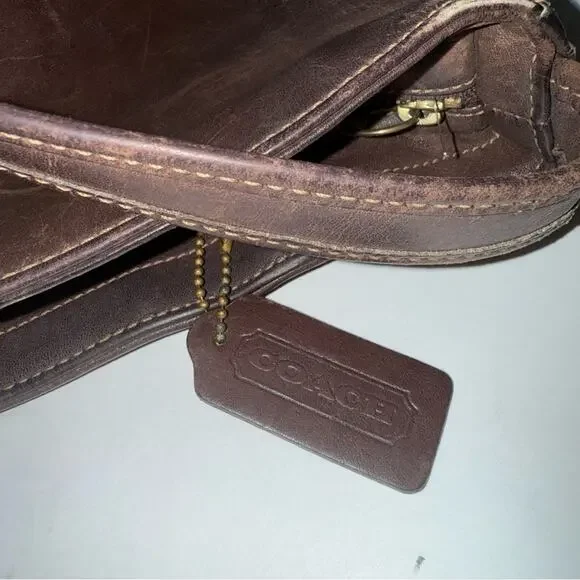 VINTAGE COACH classic 90's Mahogany Leather Bleeker Shoulder Tote - Picture 6 of 7